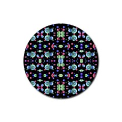 Multicolored Galaxy Pattern Rubber Round Coaster (4 Pack)  by dflcprints