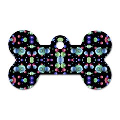 Multicolored Galaxy Pattern Dog Tag Bone (two Sides) by dflcprints