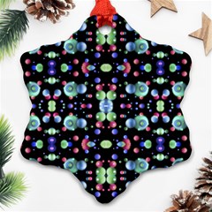 Multicolored Galaxy Pattern Snowflake Ornament (2-side) by dflcprints