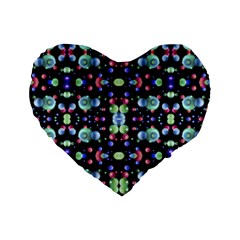 Multicolored Galaxy Pattern Standard 16  Premium Heart Shape Cushions by dflcprints