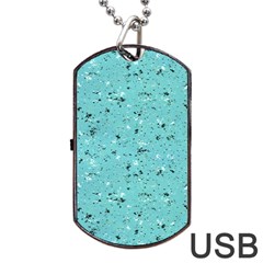 Abstract Cracked Texture Dog Tag Usb Flash (two Sides)  by dflcprints