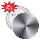 Shiny Metallic Silver 2.25  Buttons (100 pack)  Front