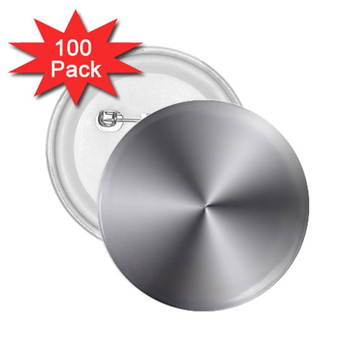 Shiny Metallic Silver 2.25  Buttons (100 pack) 