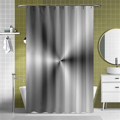 Shiny Metallic Silver Shower Curtain 48  X 72  (small)  by yoursparklingshop