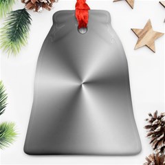 Shiny Metallic Silver Bell Ornament (2 Sides) by yoursparklingshop