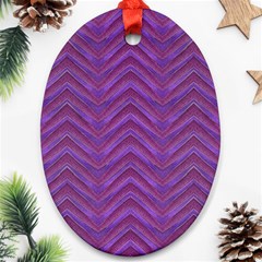 Grunge Chevron Style Ornament (oval)  by dflcprints