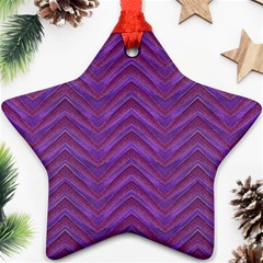 Grunge Chevron Style Ornament (star)  by dflcprints