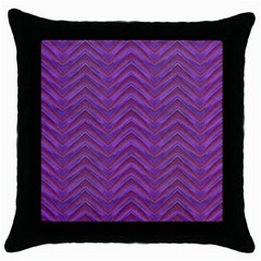 Grunge Chevron Style Throw Pillow Case (black) by dflcprints