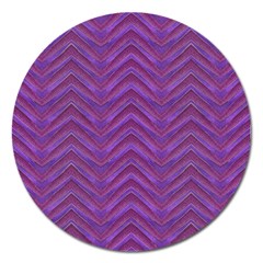 Grunge Chevron Style Magnet 5  (round) by dflcprints