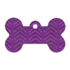 Grunge Chevron Style Dog Tag Bone (one Side) by dflcprints