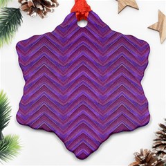 Grunge Chevron Style Ornament (snowflake)  by dflcprints