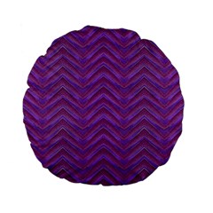 Grunge Chevron Style Standard 15  Premium Flano Round Cushions by dflcprints