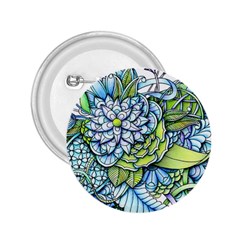 Peaceful Flower Garden 1 2 25  Button by Zandiepants