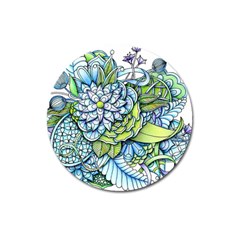 Peaceful Flower Garden 1 Magnet 3  (round) by Zandiepants