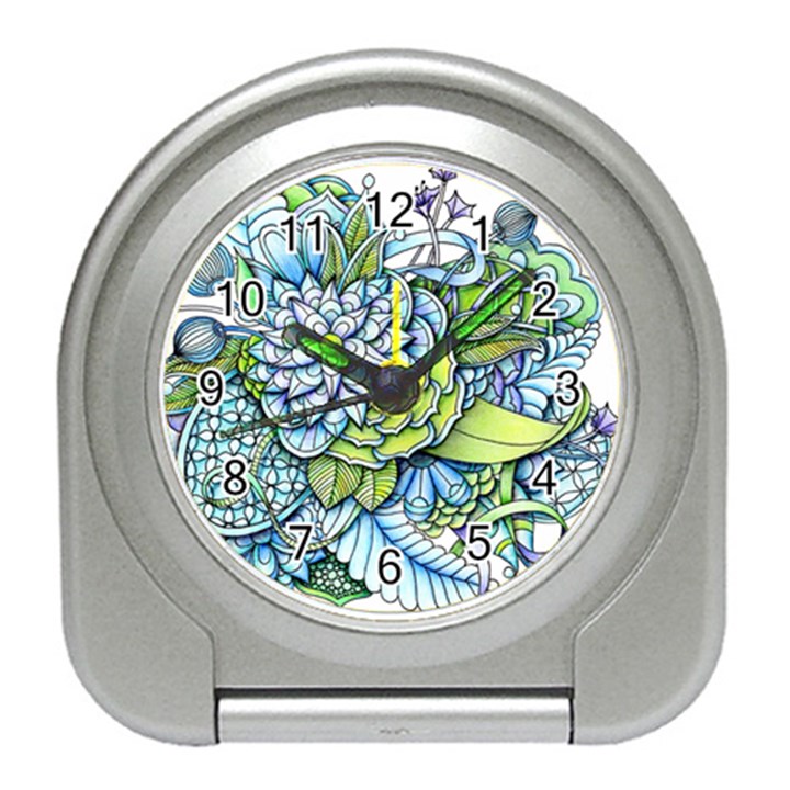 Peaceful Flower Garden 1 Travel Alarm Clock