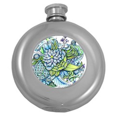 Peaceful Flower Garden 1 Hip Flask (5 Oz) by Zandiepants