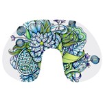 Peaceful Flower Garden 1 Travel Neck Pillow Front