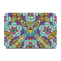 Mariager - Bold Blue,purple And Yellow Flower Design Plate Mat by Zandiepants