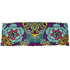 Mariager - Bold Blue,purple And Yellow Flower Design Body Pillow Case Dakimakura (two Sides) by Zandiepants