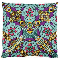 Mariager - Bold Blue,purple And Yellow Flower Design Standard Flano Cushion Case (one Side) by Zandiepants