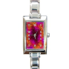 Purple Orange Pink Colorful Rectangle Italian Charm Watch by yoursparklingshop