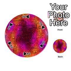 Purple Orange Pink Colorful Playing Cards 54 (round)  by yoursparklingshop