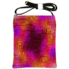 Purple Orange Pink Colorful Shoulder Sling Bags by yoursparklingshop