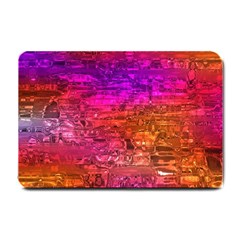 Purple Orange Pink Colorful Art Small Doormat  by yoursparklingshop