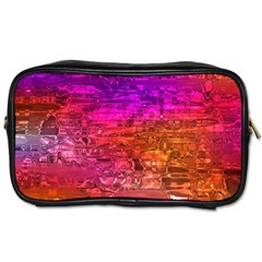 Purple Orange Pink Colorful Art Toiletries Bags by yoursparklingshop