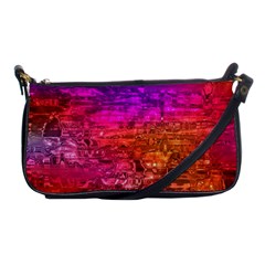 Purple Orange Pink Colorful Art Shoulder Clutch Bags by yoursparklingshop