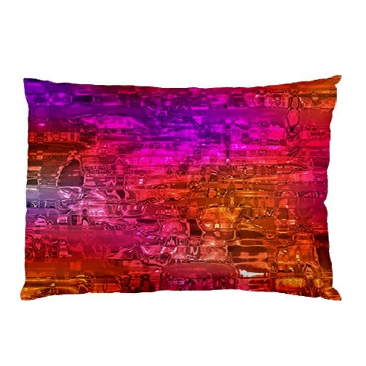 Purple Orange Pink Colorful Art Pillow Case (Two Sides)