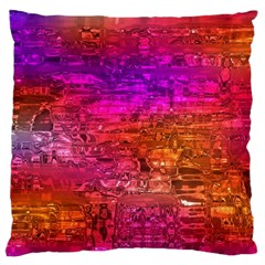 Purple Orange Pink Colorful Art Large Cushion Case (one Side) by yoursparklingshop