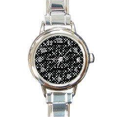 Galaxy Dots Round Italian Charm Watch by dflcprints