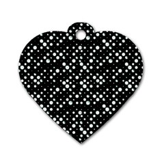 Galaxy Dots Dog Tag Heart (one Side) by dflcprints