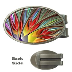 Fractal Bird Of Paradise Money Clip (oval) by WolfepawFractals