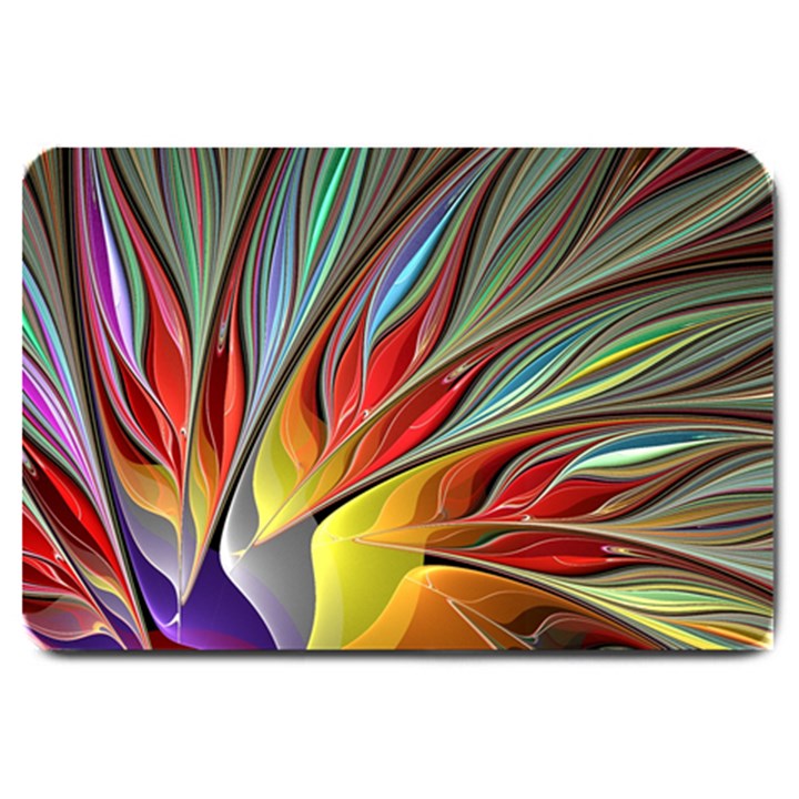 Fractal Bird of Paradise Large Doormat