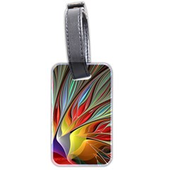 Fractal Bird Of Paradise Luggage Tag (two Sides) by WolfepawFractals