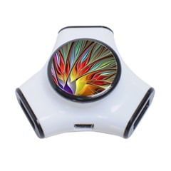 Fractal Bird Of Paradise 3-port Usb Hub by WolfepawFractals