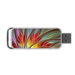 Fractal Bird Of Paradise Portable Usb Flash (one Side) by WolfepawFractals