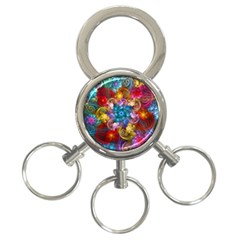 Spirals And Curlicues 3-ring Key Chains by WolfepawFractals