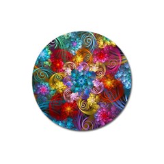 Spirals And Curlicues Magnet 3  (round)