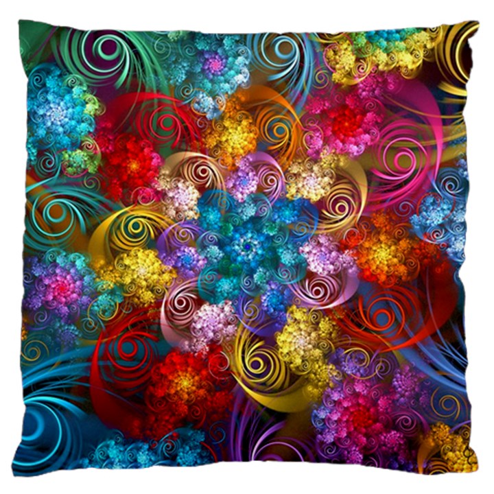 Spirals And Curlicues Large Cushion Case (Two Sides)