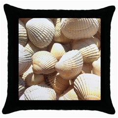 Tropical Exotic Sea Shells Throw Pillow Case (black) by yoursparklingshop