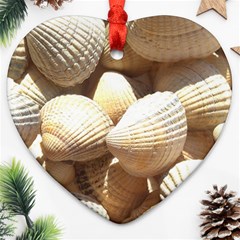 Tropical Exotic Sea Shells Heart Ornament (2 Sides) by yoursparklingshop