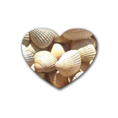 Tropical Exotic Sea Shells Heart Coaster (4 Pack)  by yoursparklingshop