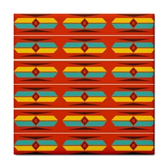 Shapes In Retro Colors Pattern                        			tile Coaster by LalyLauraFLM