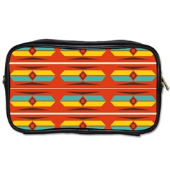 Shapes In Retro Colors Pattern                        			toiletries Bag (one Side) by LalyLauraFLM