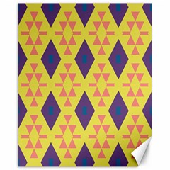 Tribal Shapes And Rhombus Pattern                        			canvas 16  X 20  by LalyLauraFLM