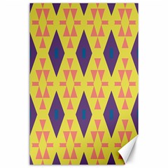 Tribal Shapes And Rhombus Pattern                        			canvas 24  X 36  by LalyLauraFLM