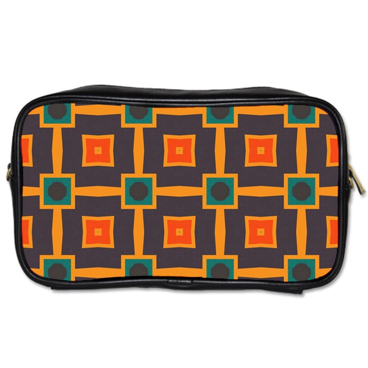 Connected shapes in retro colors                         Toiletries Bag (Two Sides)